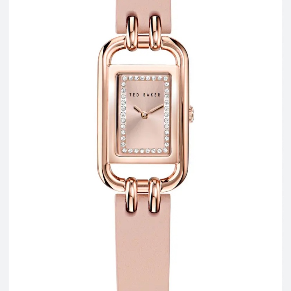 Ted Baker London Iconic Leather Strap Watch, 8mm x 12mm